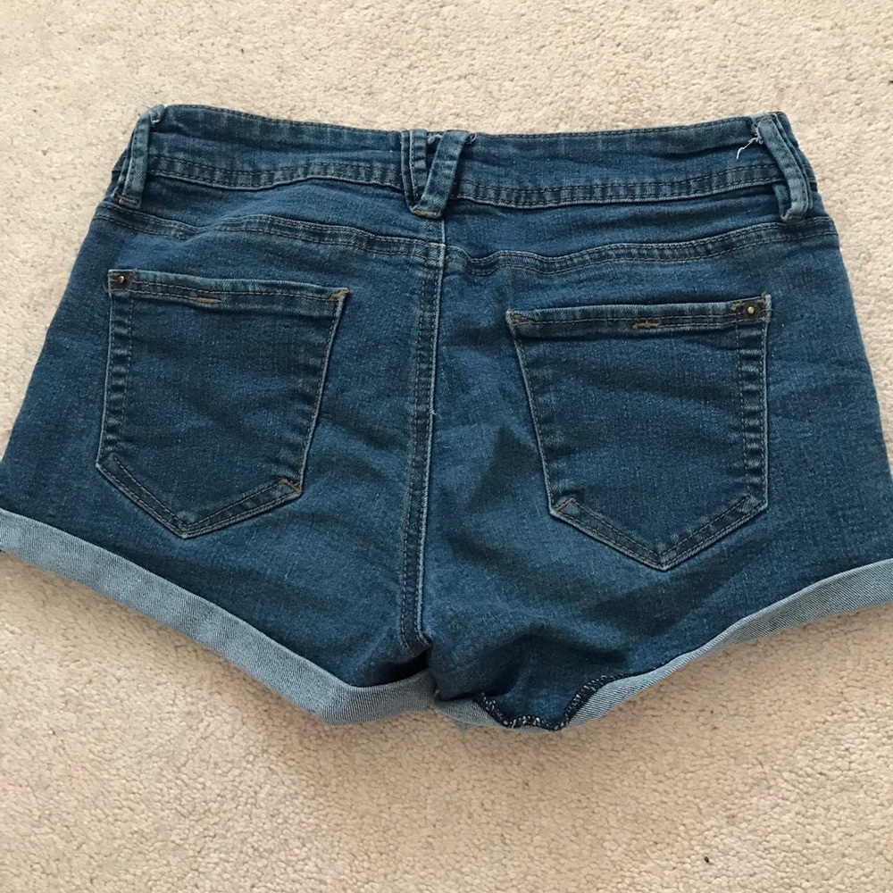 denim booty shorts